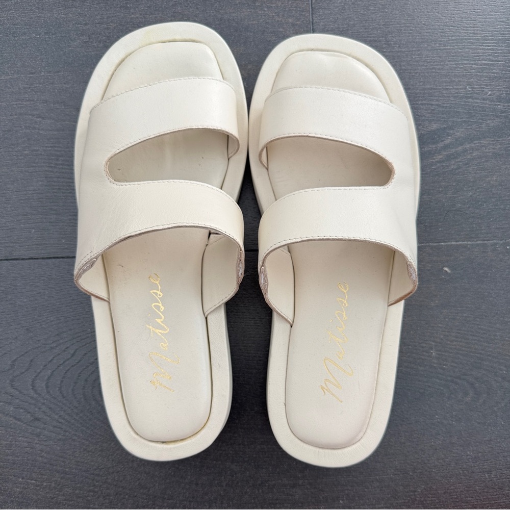 Matisse Women's Ivory Double Strap Sandals